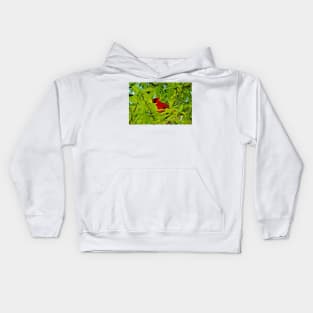 Red Bird In The Middle Kids Hoodie